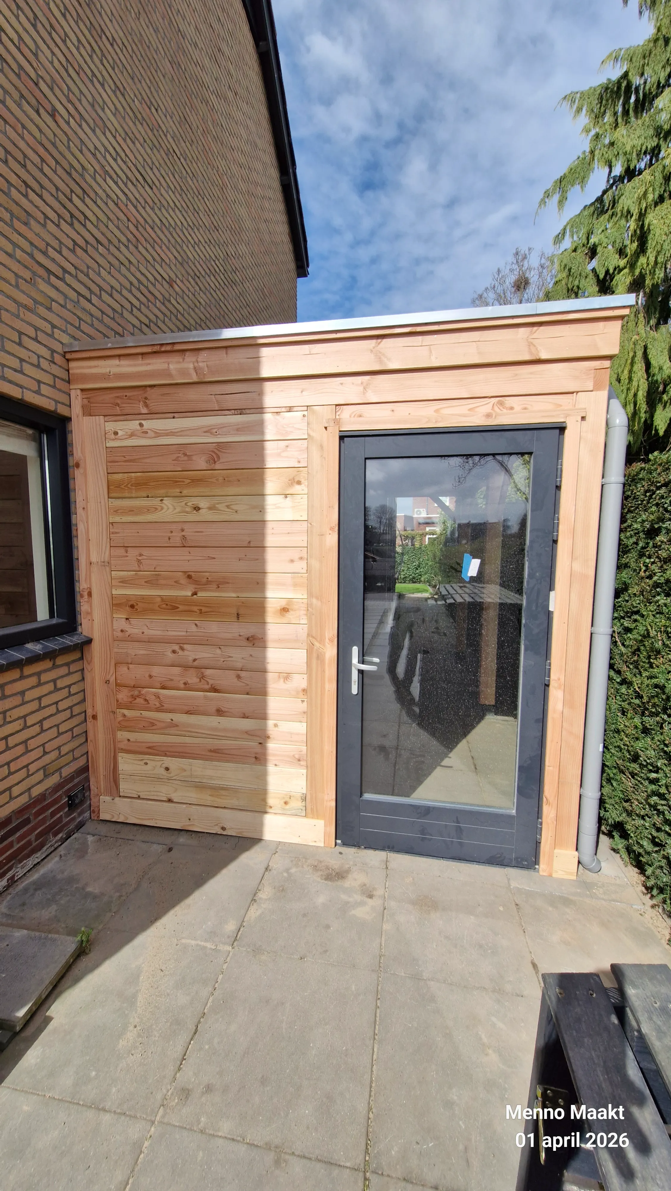 Houten tuinschuur op maat gebouwd